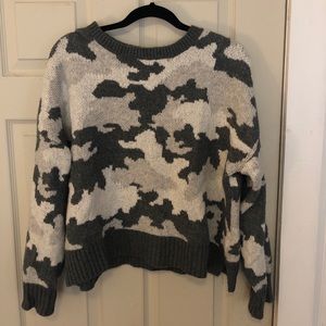 Camo knit sweater